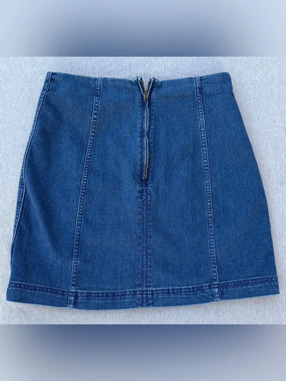 Free People Dark Blue Denim Mini Skirt